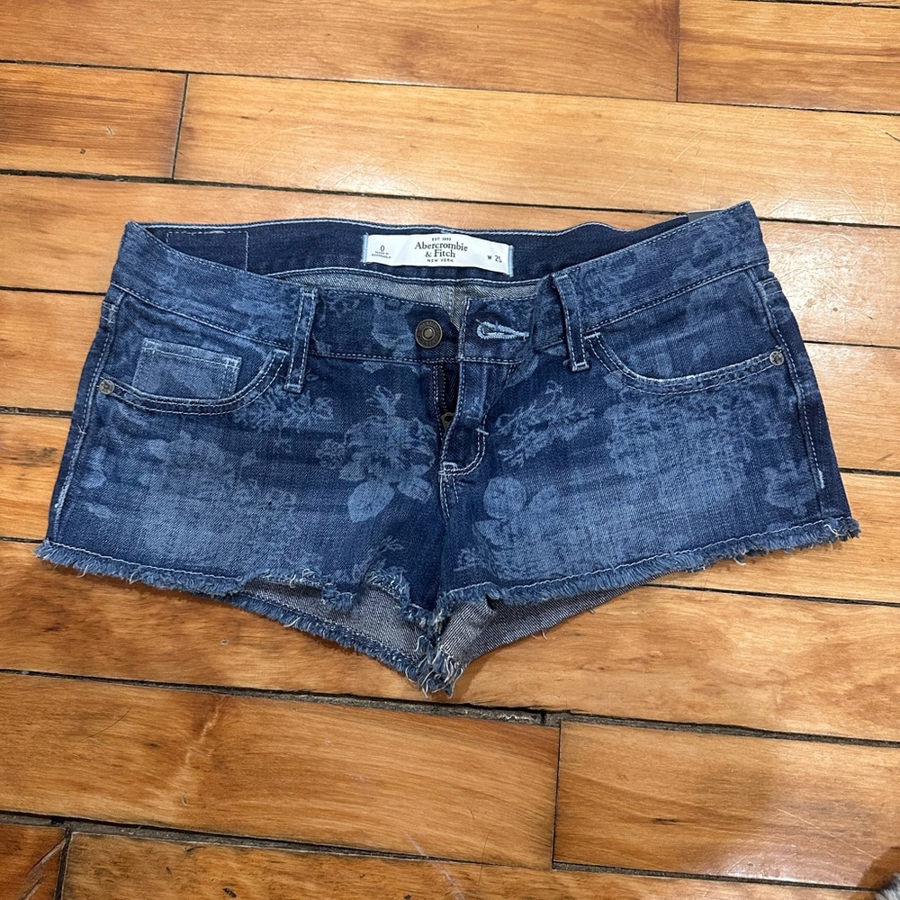 Abercrombie & Fitch Floral Print Jean Shorts